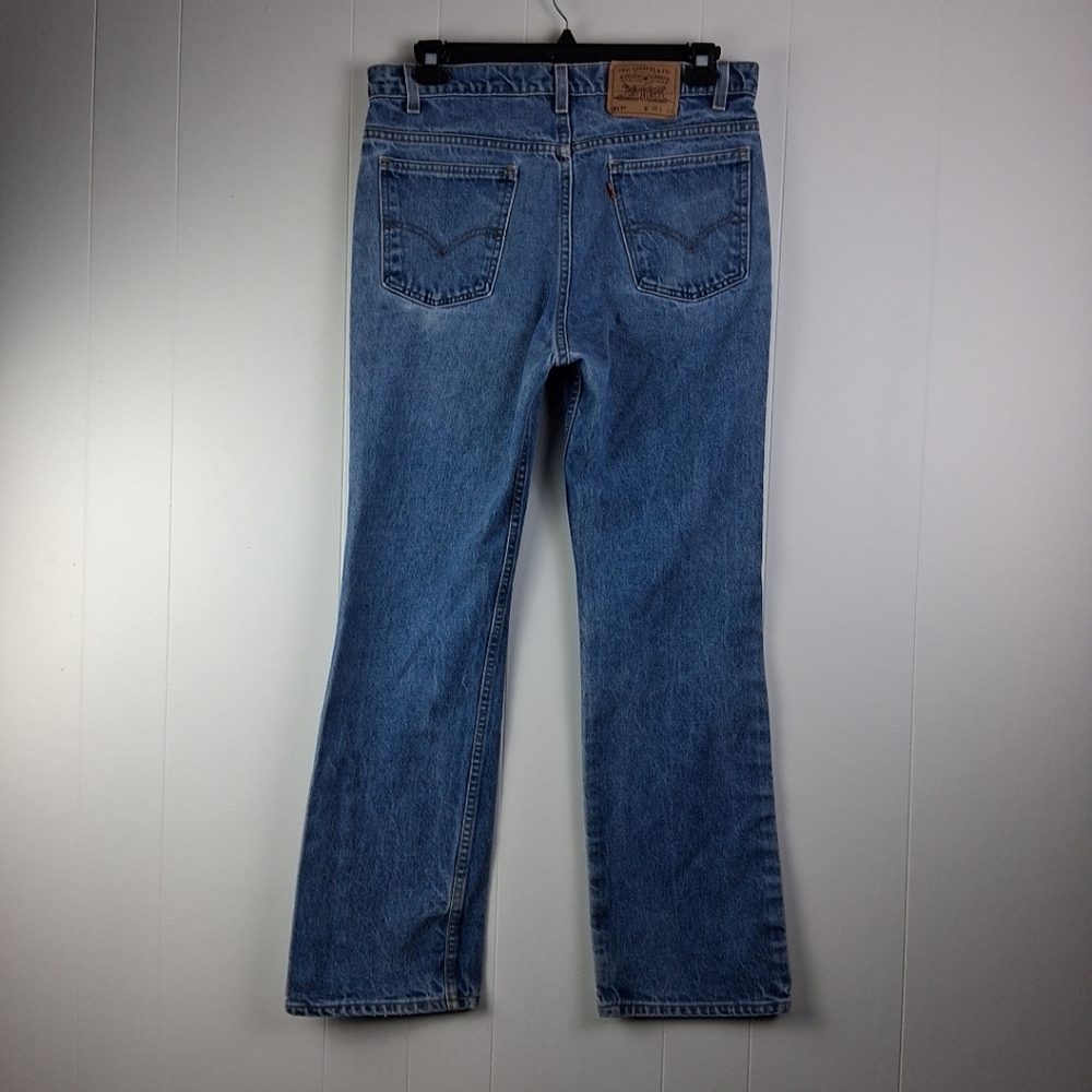 VTG Levi’s 517 orange tab jeans Tag Size 36x33 Mrasures 35x32 USA Flaws
